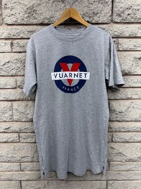 Vuarnet for Hyba Grey T-Shirt with Navy & Red Logo